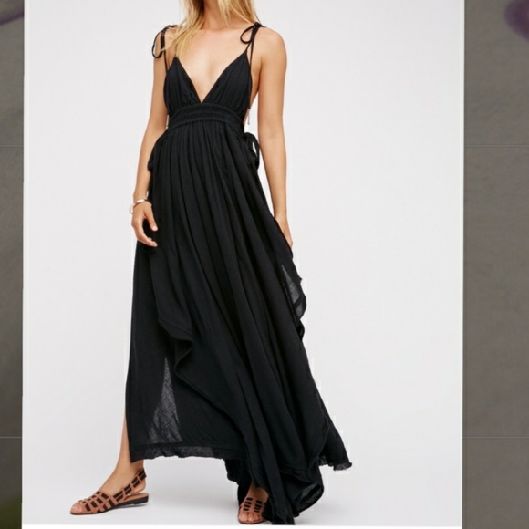 Free People Dresses & Skirts - Free people black tropical heat dress